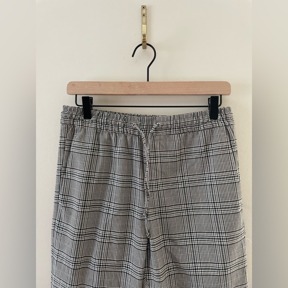 H&M Women’s Slim Fit Ankle Length Plaid Trouser Jogger Pants - Picture 3 of 9